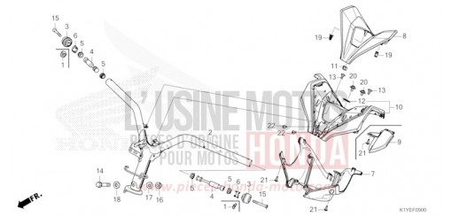 TUYAU DE GUIDON/REVETEMENT DE GUIDON WW125SS de 2025
